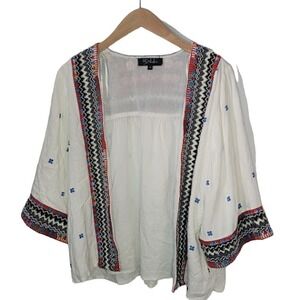 Anthropolgie- RD Koko- Embroidered and beaded Swing Cardigan- size XS